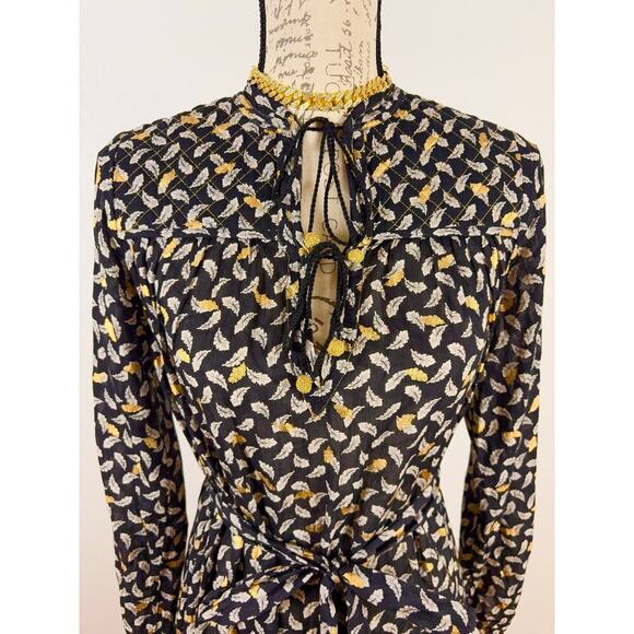 B45 Doen Ivana Midi Dress XS Prairie Boho Cottagecore Romantic Feminine Chic - Picture 7 of 12